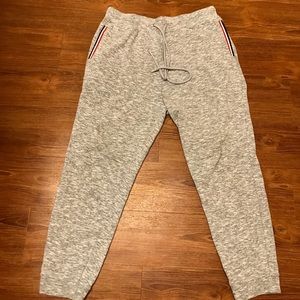 Lacoste Joggers with Striped, Ribbed Pockets